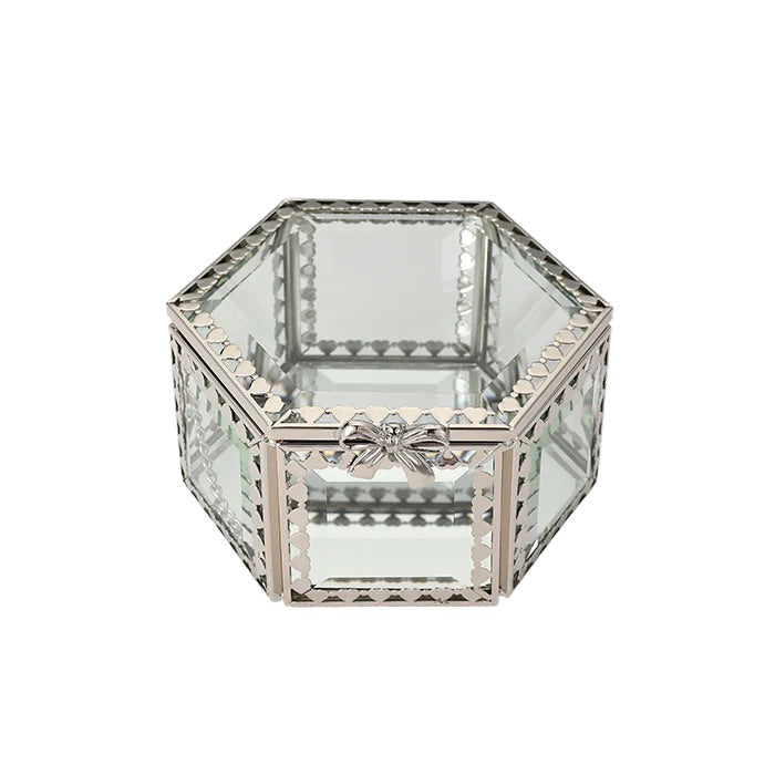 Hexagonal Glass Jewellery Box