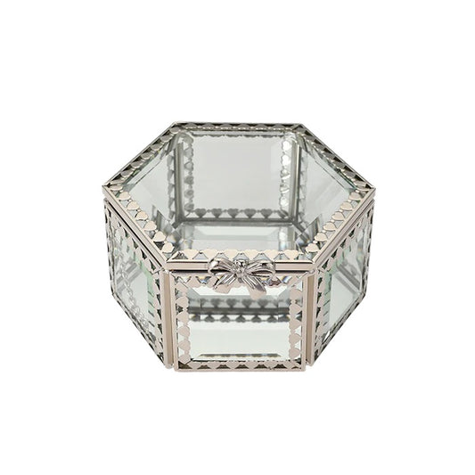 Hexagonal Glass Jewellery Box
