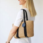 Raffia Drawstring Handbag