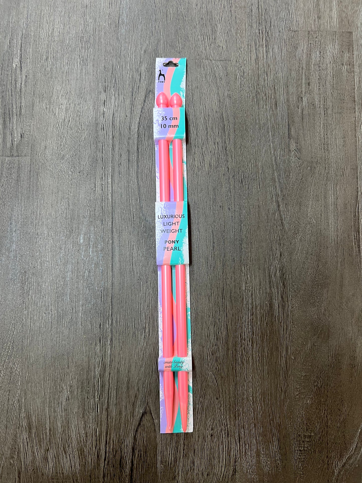 Pony Pearl knitting needles 10mm 35cm