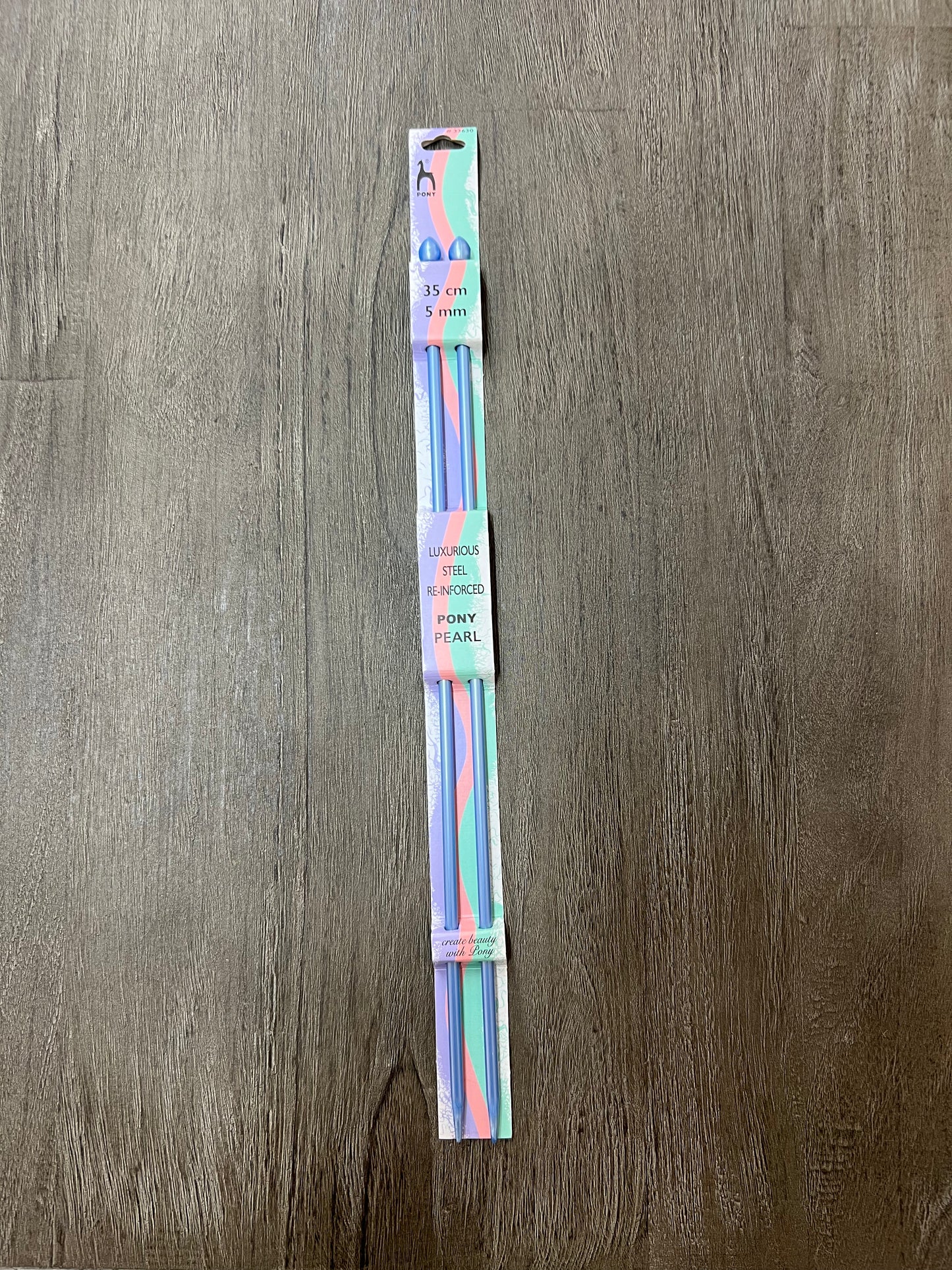 Pony Pearl Knitting Needles 35cm, 5mm