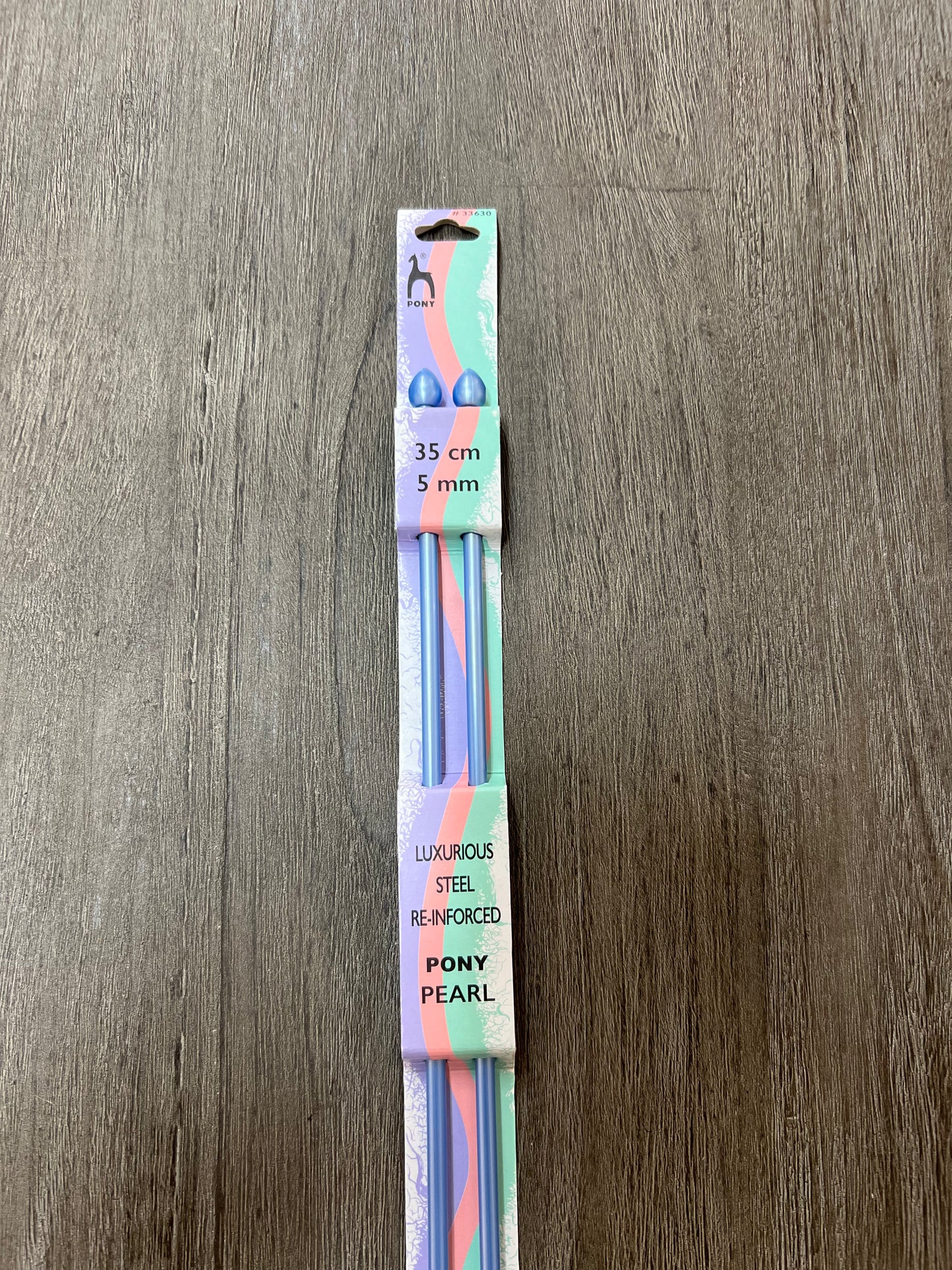Pony Pearl Knitting Needles 35cm, 5mm