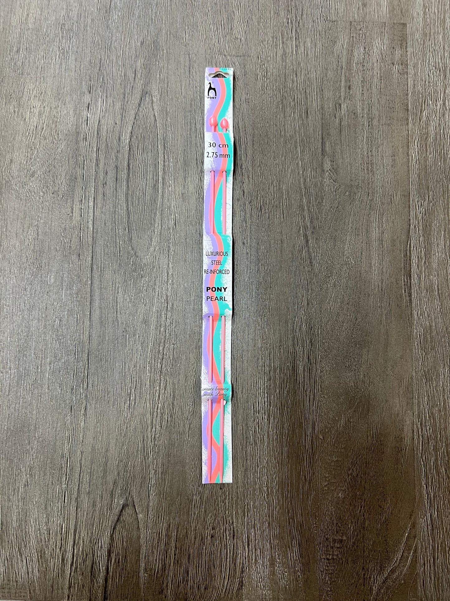Pony pearl knitting needles  2.75mm. 30cm