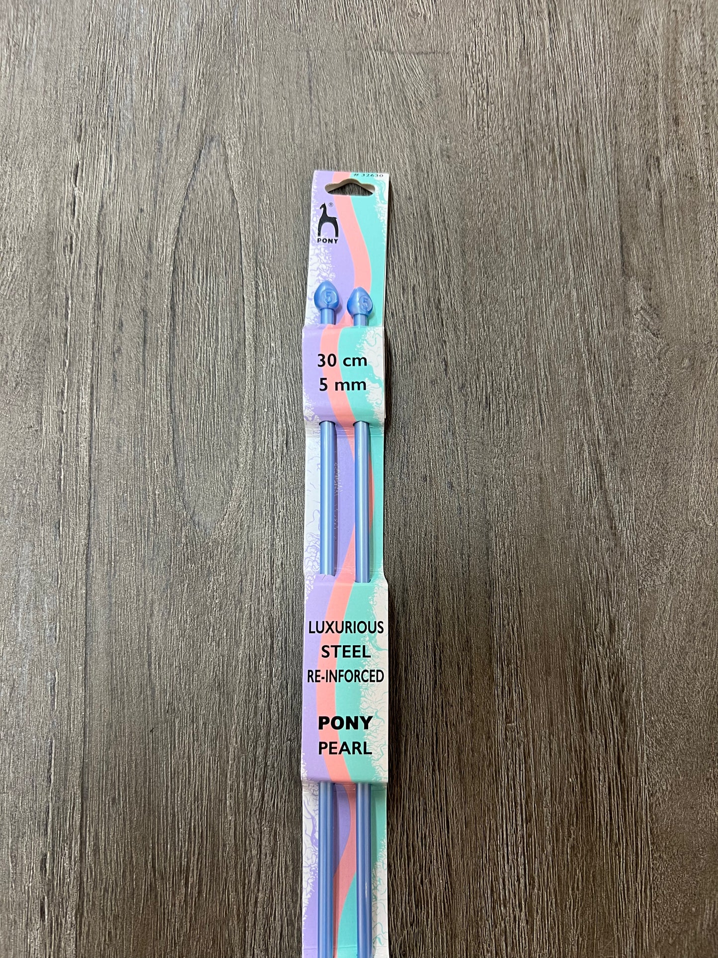 Pony Pearl Knitting Needles 5mm. 30 cm