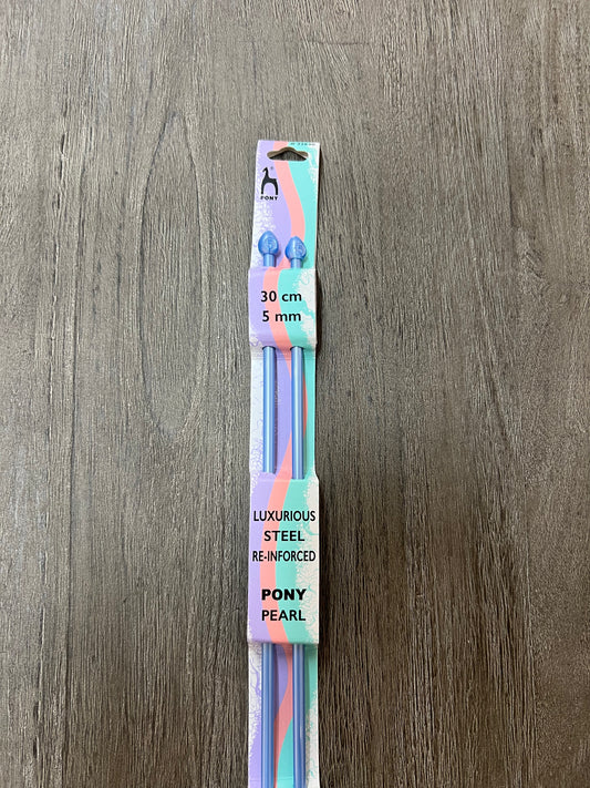 Pony pearl knitting needles 30cm, 5mm
