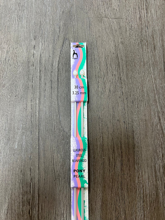Pony pearl knitting needles 30cm, 3.25mm