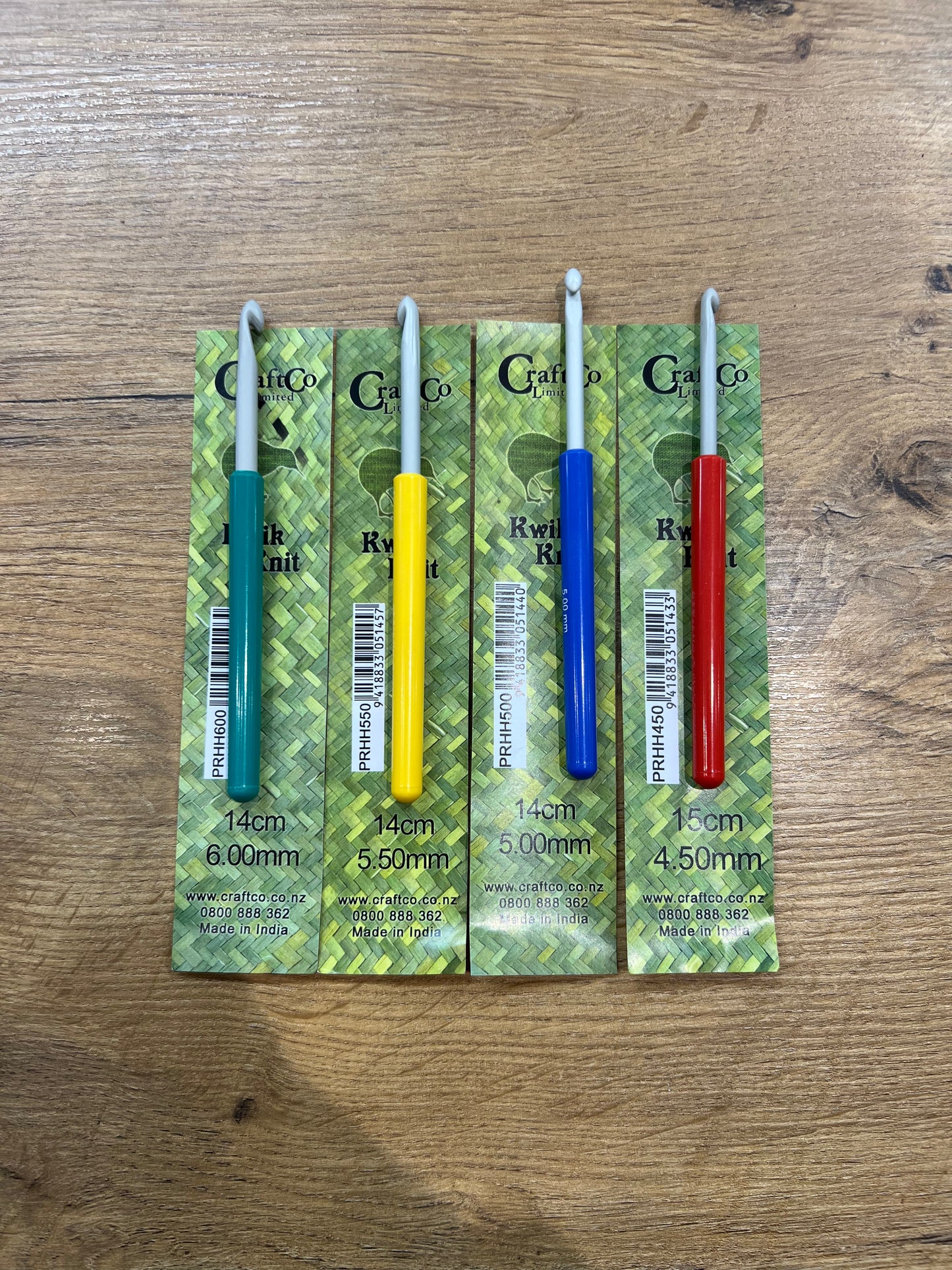 Crochet hooks 14cm (4.50mm to 6.00mm)