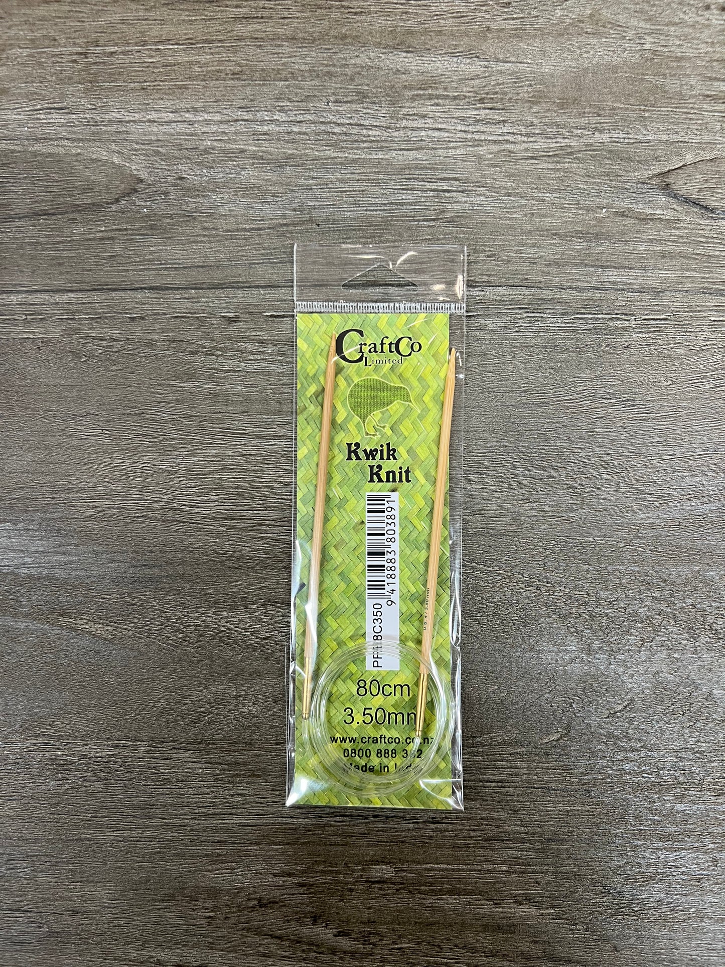 Circular bamboo needles 80cm x 3.50mm