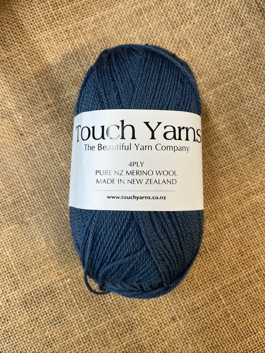 Touch Yarns Pure Merino 4ply  – Denim
