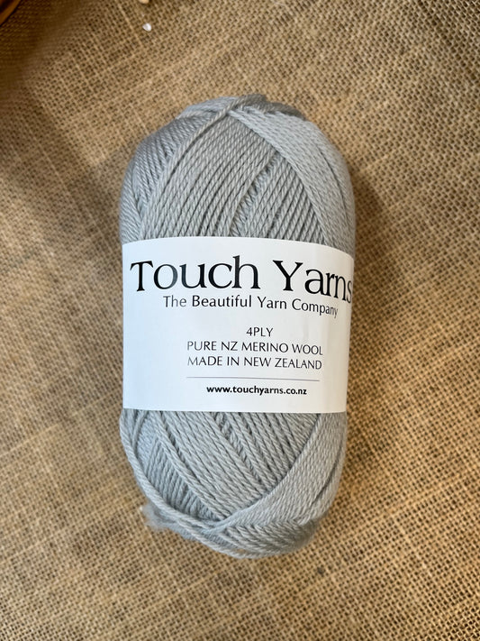 Touch Yarns Pure Merino 4ply  – Silver
