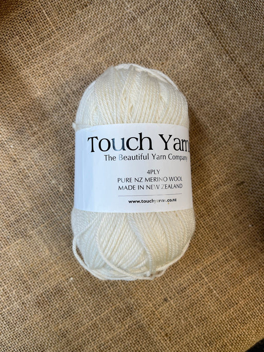 Touch Yarns Pure Merino 4ply  – Natural