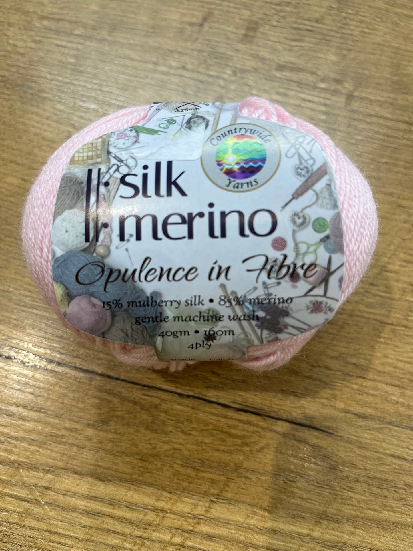 Silk Merino 4 ply Soft Pink