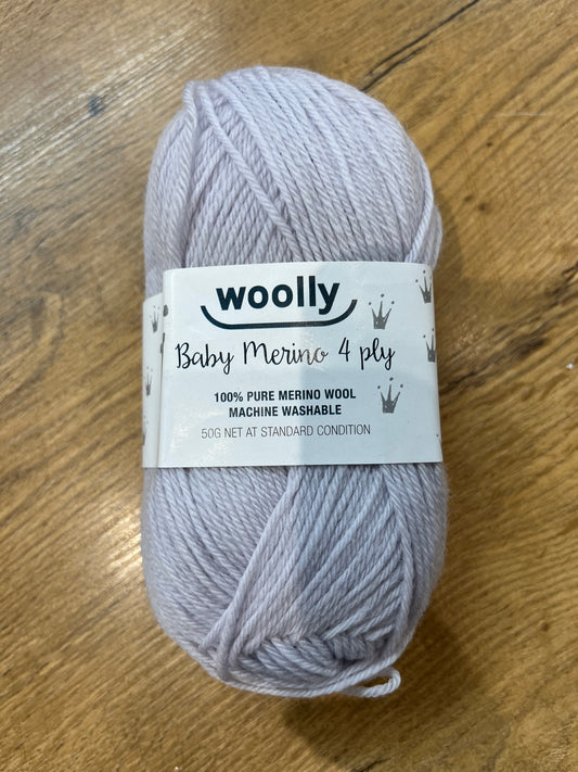 Crucci Woolly 4ply Baby Merino - Pearl Grey