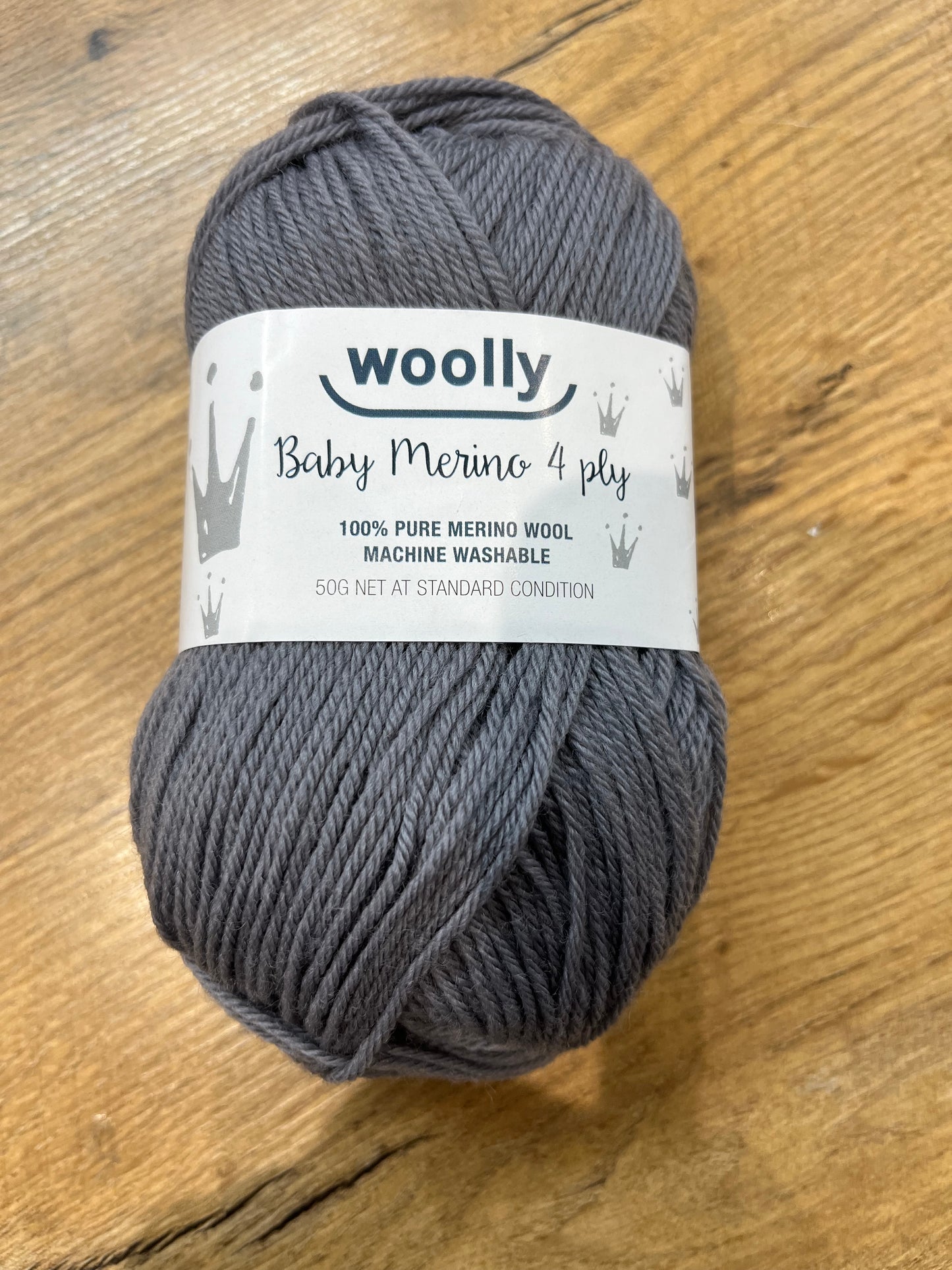 Crucci Woolly 4ply Baby Merino - Elephant
