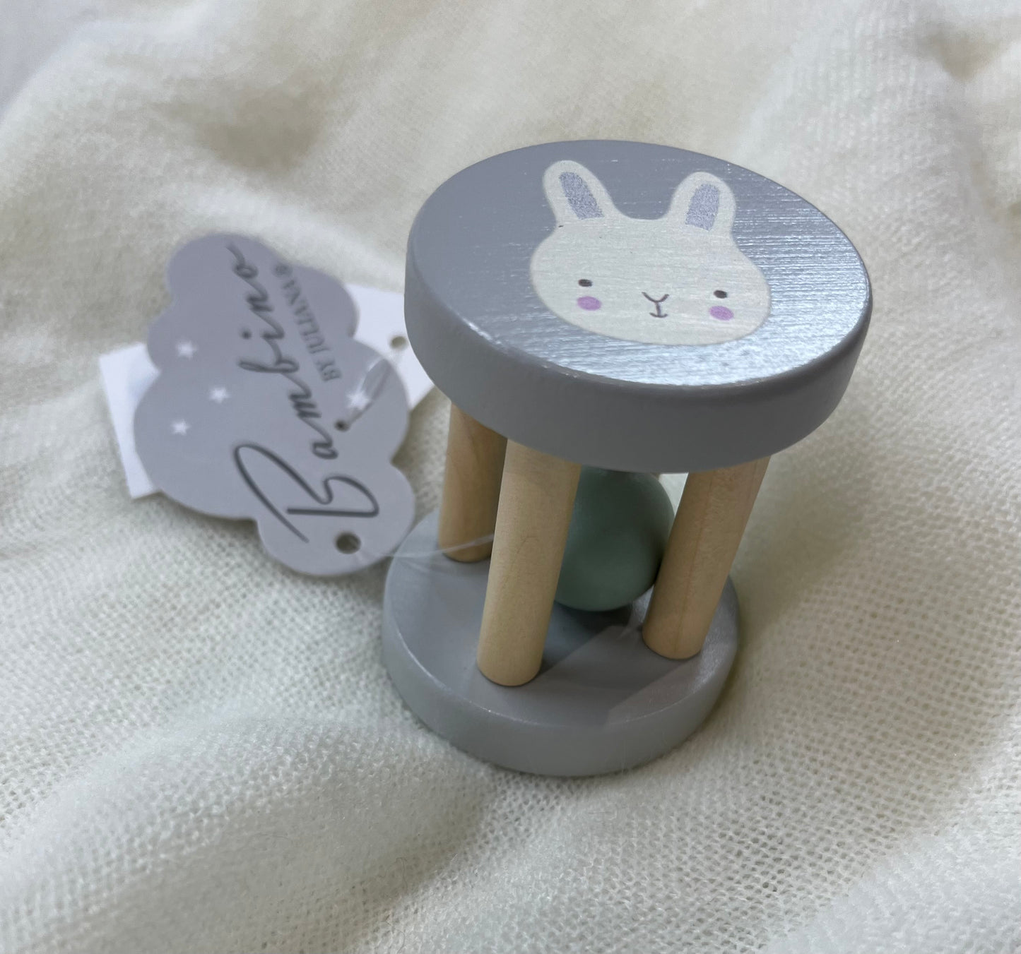 Bambino Baby Drum Rattle - Bunny