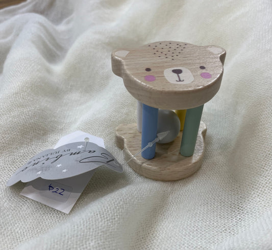 Bambino Baby Drum Rattle - Bear