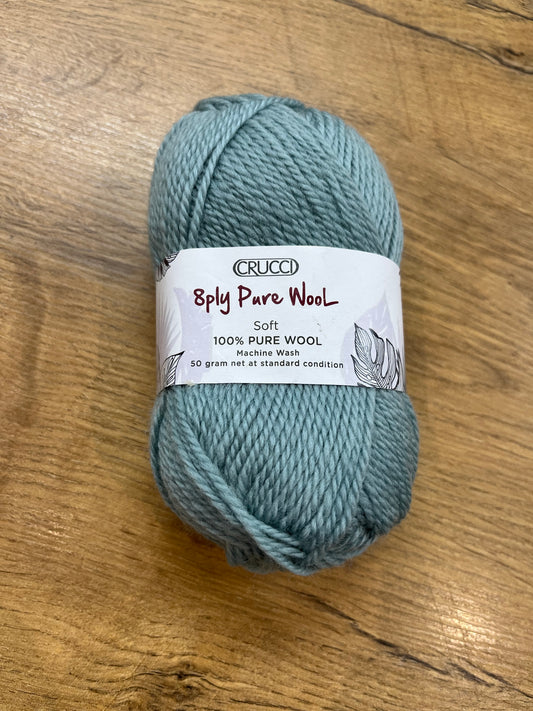 Crucci Pure Wool 8ply - Duck Egg