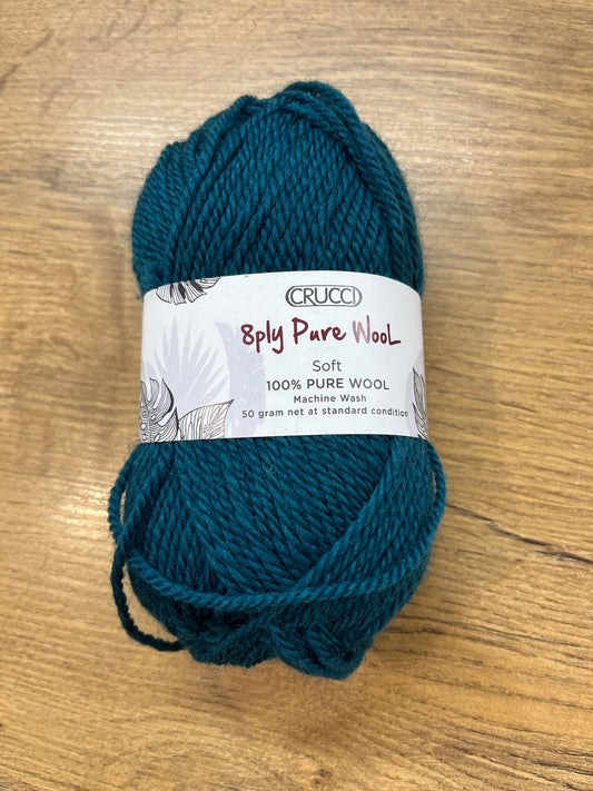 Crucci Pure Wool 8ply - Sea