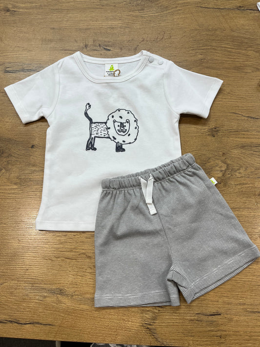 T-shirt and Shorts Set - Zoo Animal