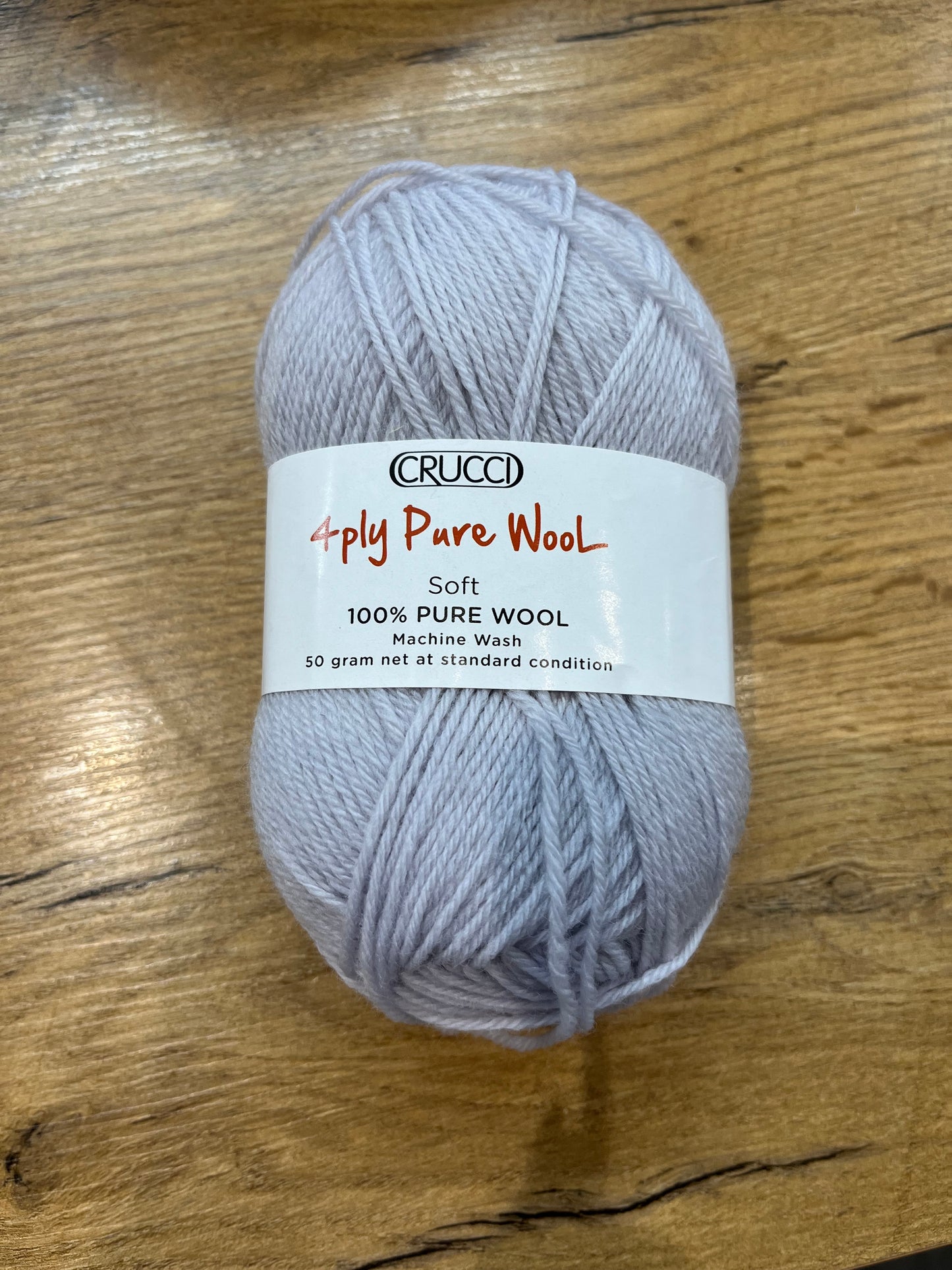 Crucci Pure Wool 4ply - French Silver