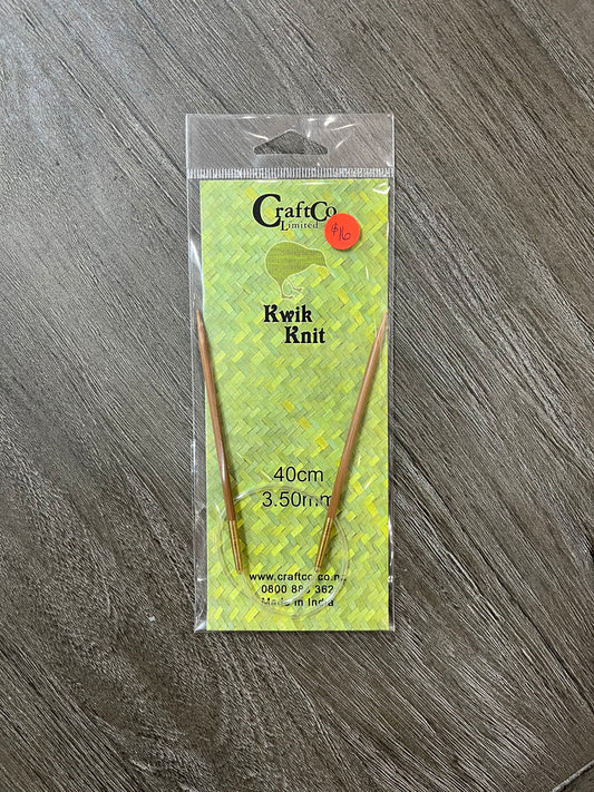 Circular bamboo needles 40cm x 3.50mm