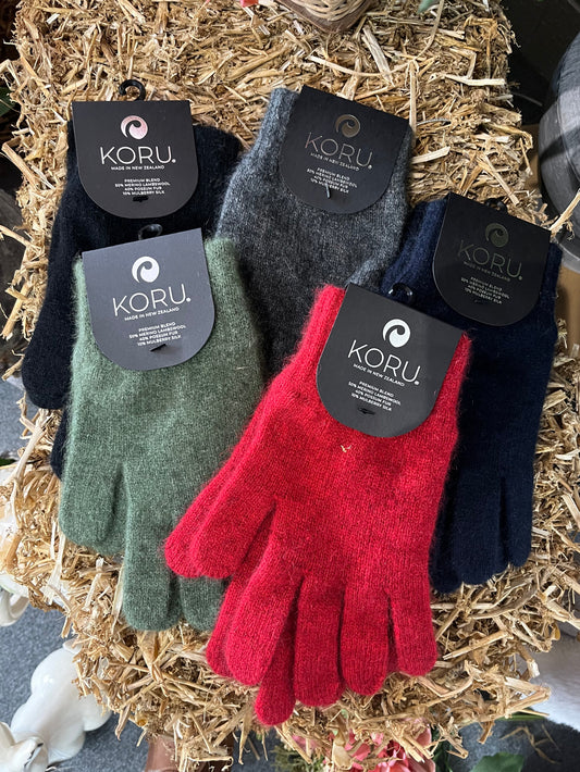 Merino and Possum Gloves - Medium