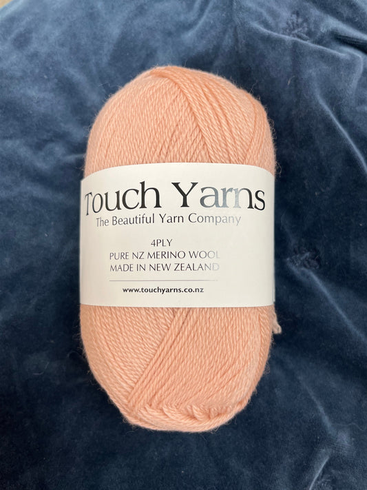 Touch Yarns Pure Merino 4ply  – Peony