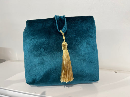 Le Forge Velvet Doorstop - Teal
