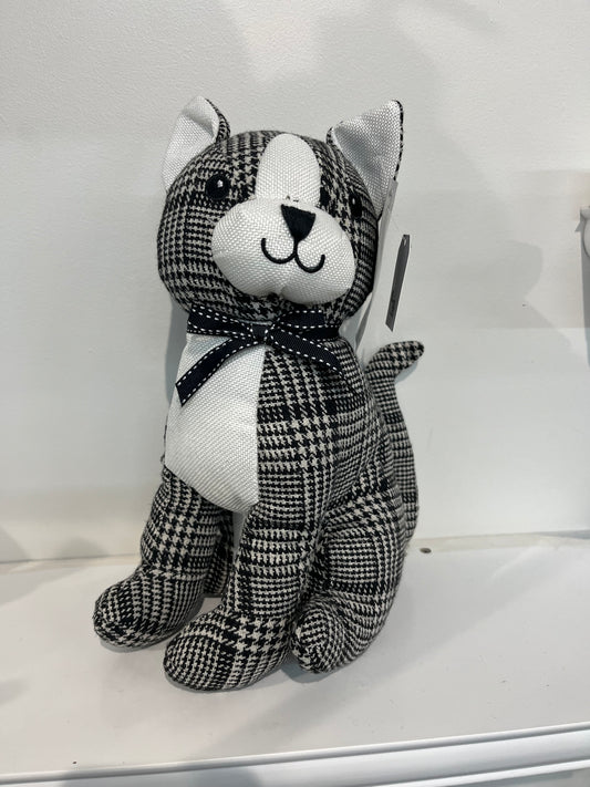 Door Stop - Tartan Cat