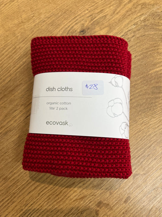 Ecovask Dish Cloths LITE - Warm Red