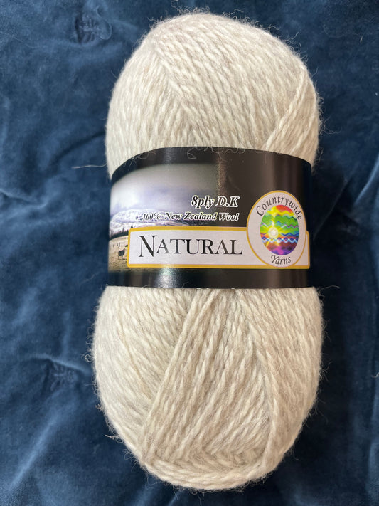 Countrywide 8 ply  Naturals - Woodash Ecru