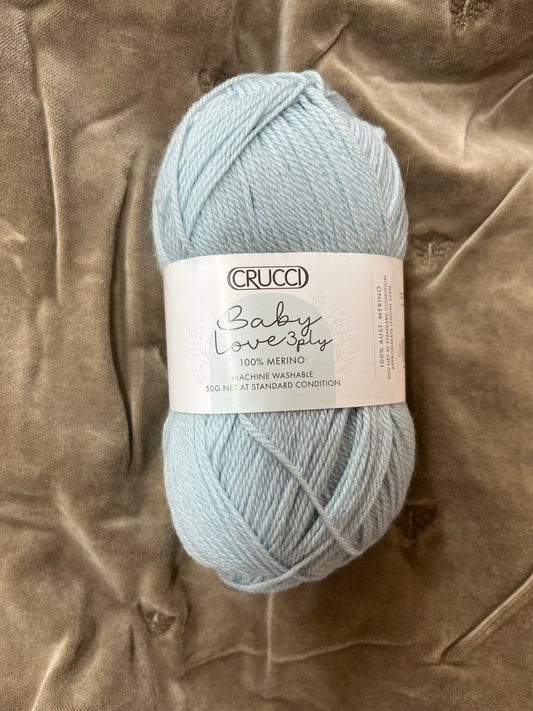 Crucci Baby Love Merino 3 ply - Pale Duck Egg