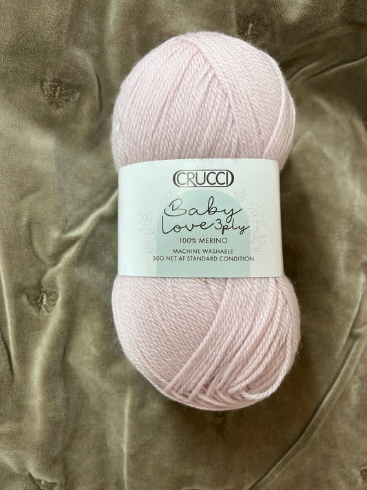Crucci Baby Love Merino 3 ply - Pinky