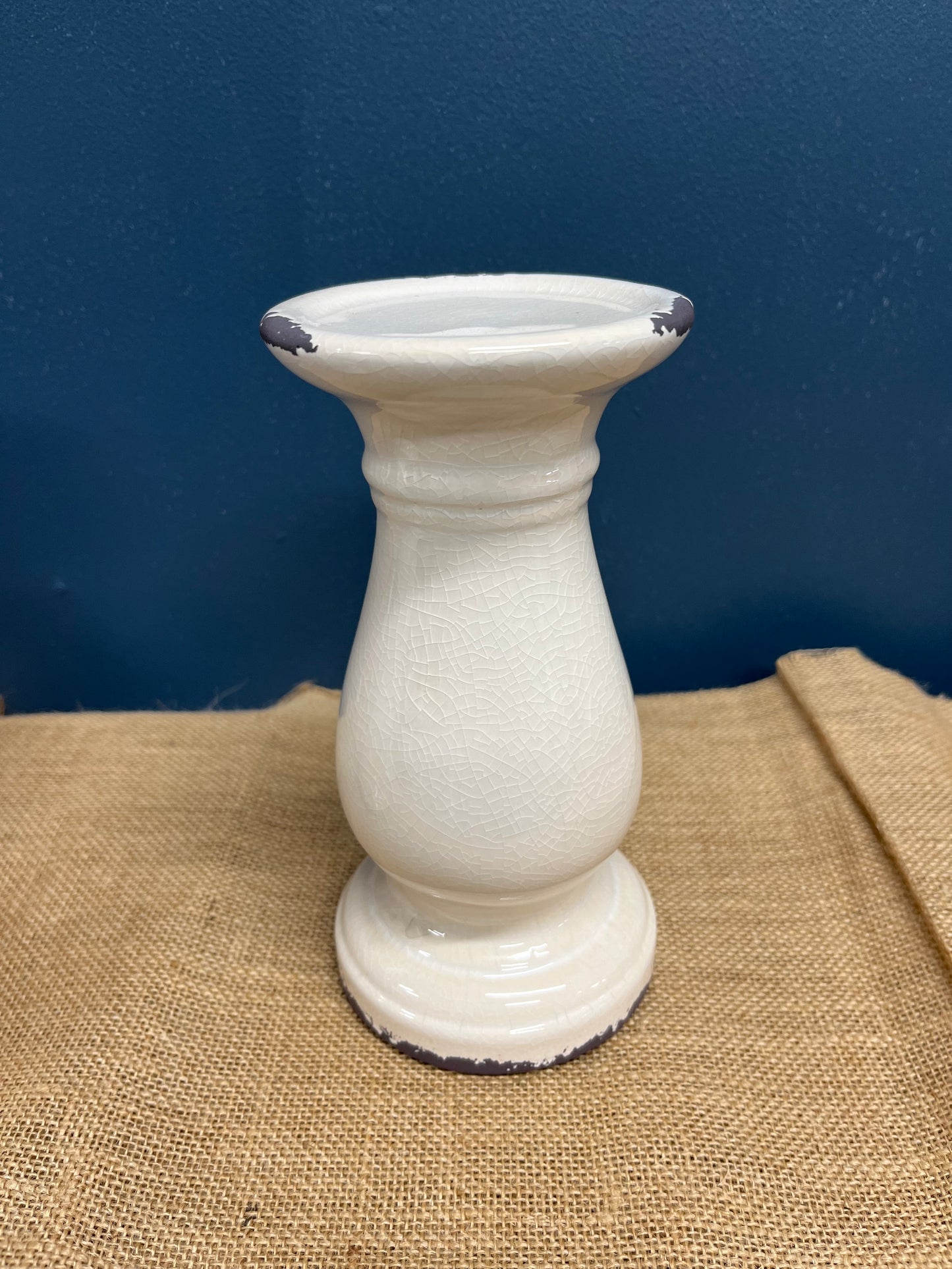 Ceramic  Candlestick - Cream