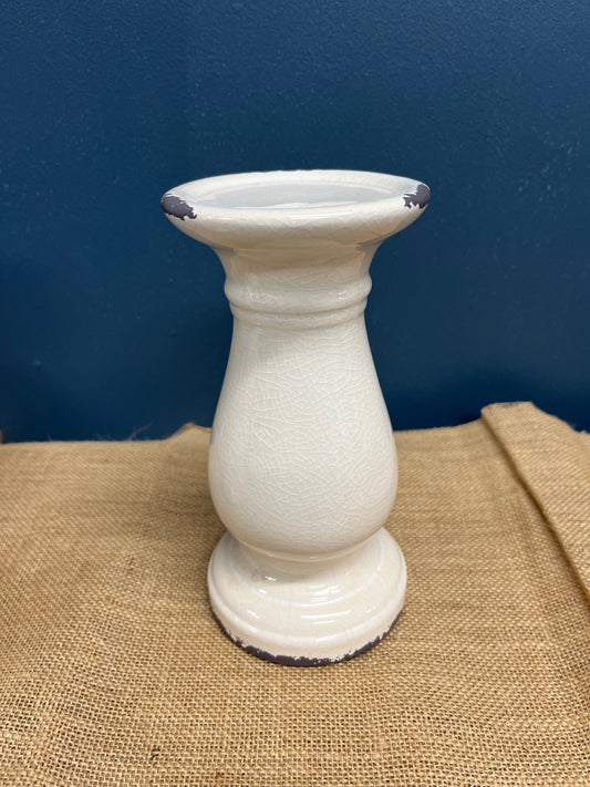Ceramic  Candlestick - Cream