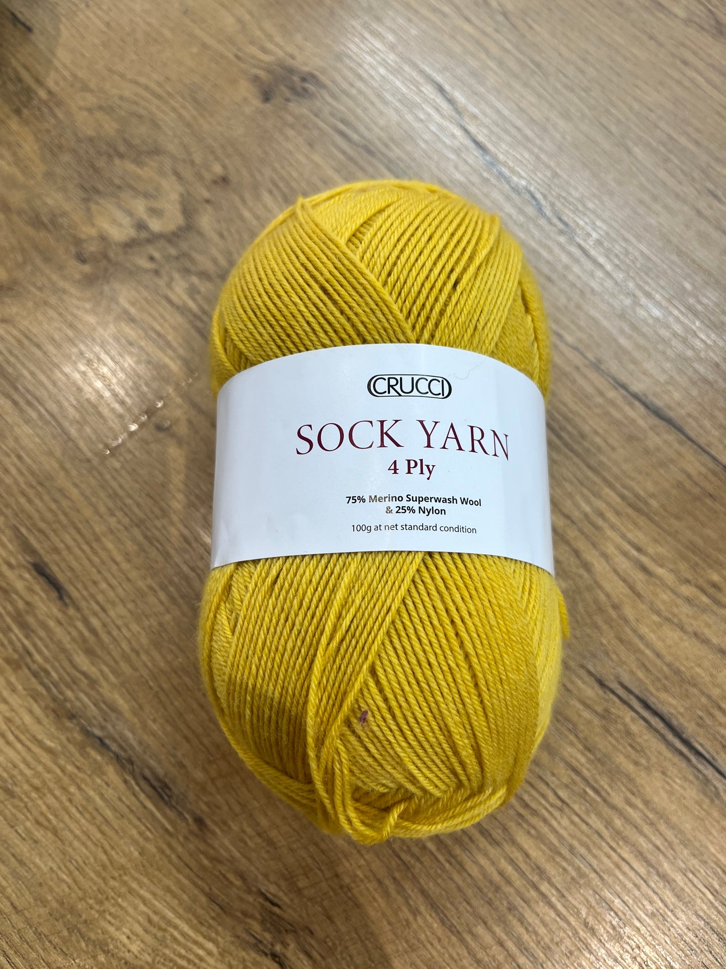 Crucci Sock Yarn 4 ply - Mustard