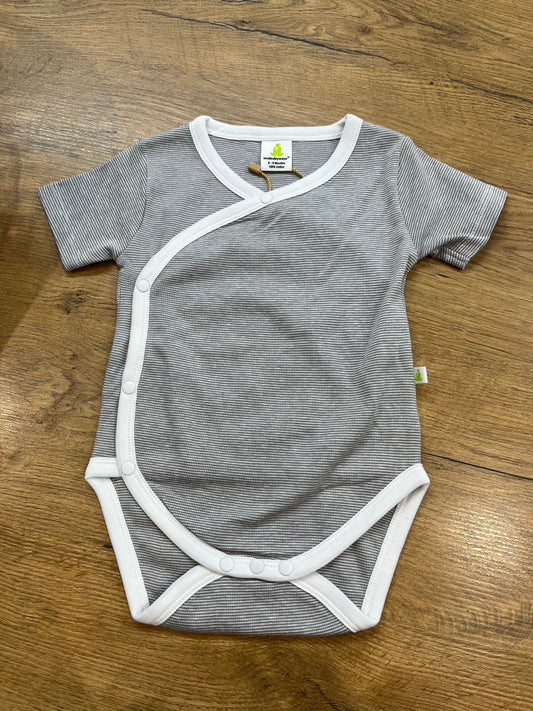 Kimono Bodysuit – Grey Striped