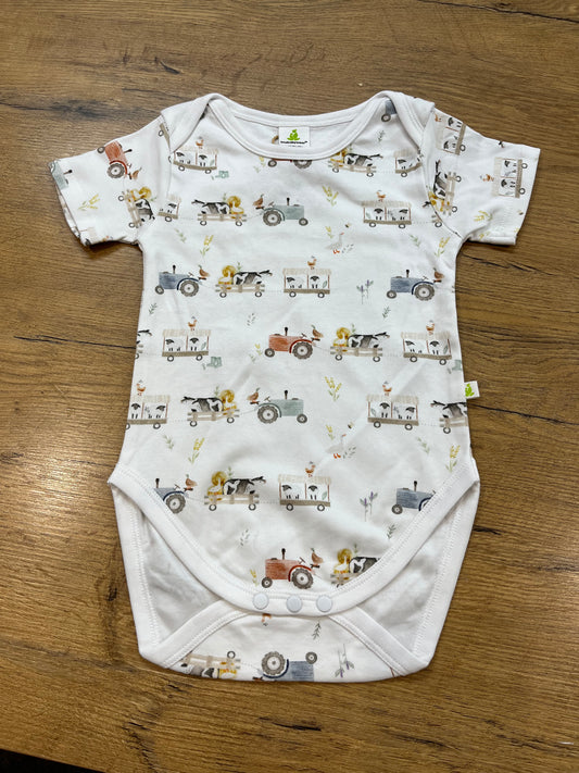 Short Sleeve Bodysuit – Farmyard