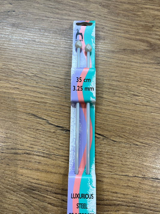 Pony Pearl Knitting Needles. 3.25mm 35cm