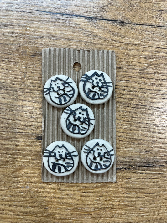 Hand Made Buttons - Cats