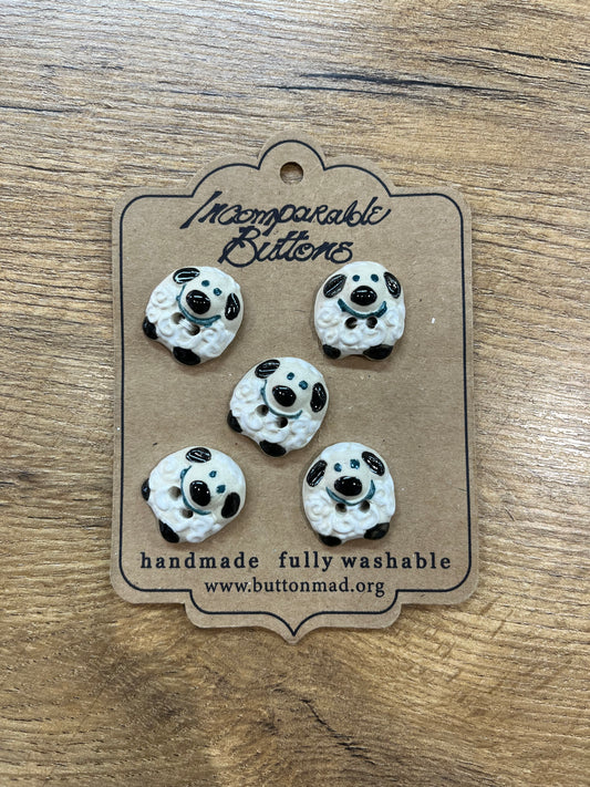 Hand Made Buttons - Sheep