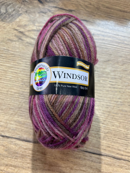Windsor 8 ply –  Brown Pink Purple