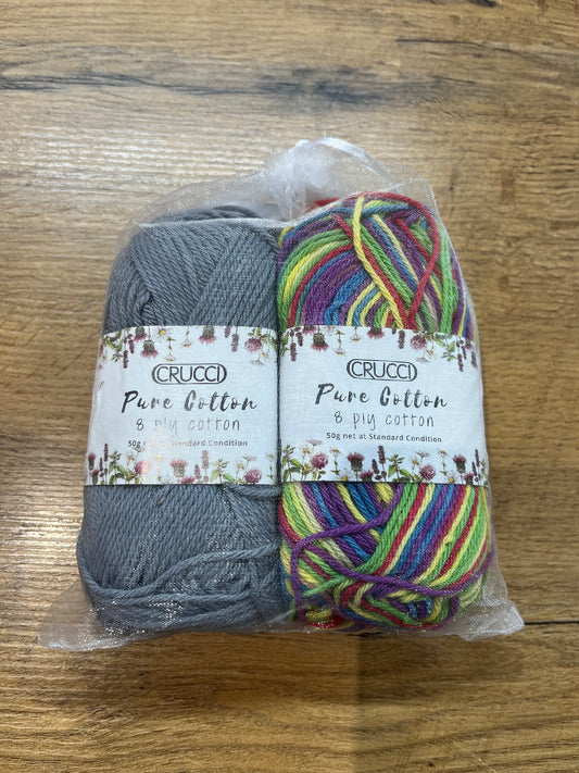 Crucci Cotton Dishcloth Knitting Kit