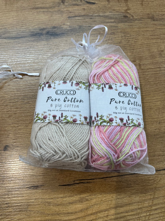 Crucci Cotton Dishcloth Knitting Kit