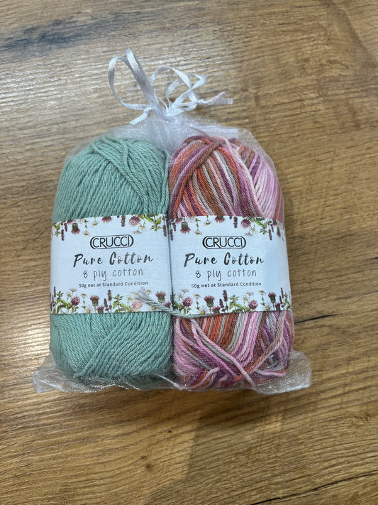 Crucci Cotton Dishcloth Knitting Kit