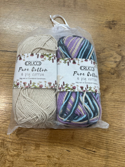 Crucci Cotton Dishcloth Knitting Kit
