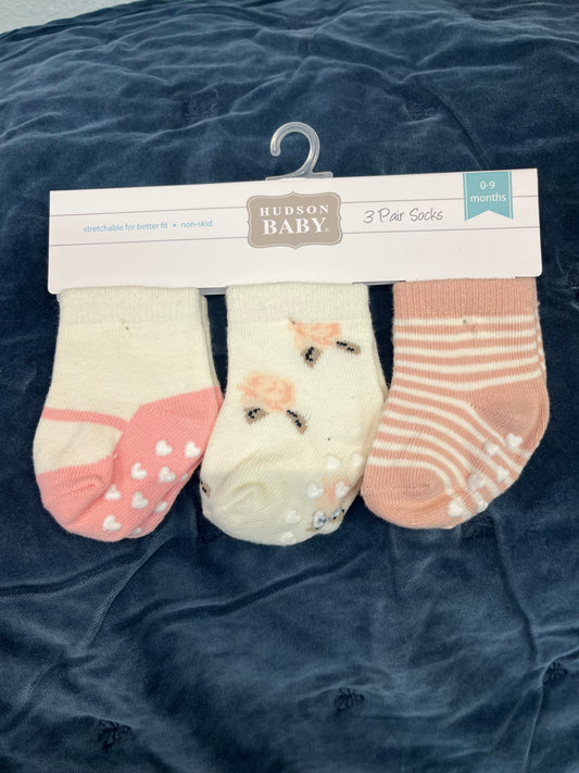 Baby Socks  Pink - 0-9 months