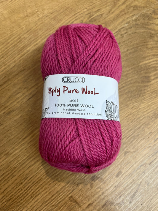 Crucci Pure Wool 8ply - Old Rose