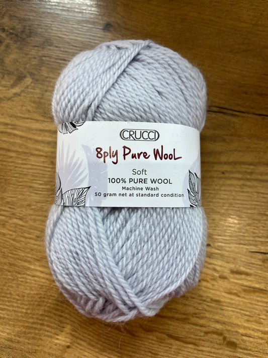 Crucci Pure Wool 8ply - Ash