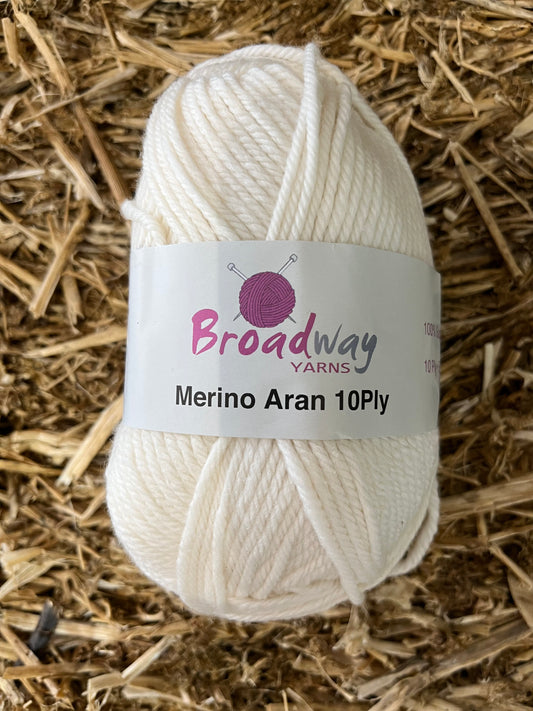 Merino Aran 10 ply - Parchment